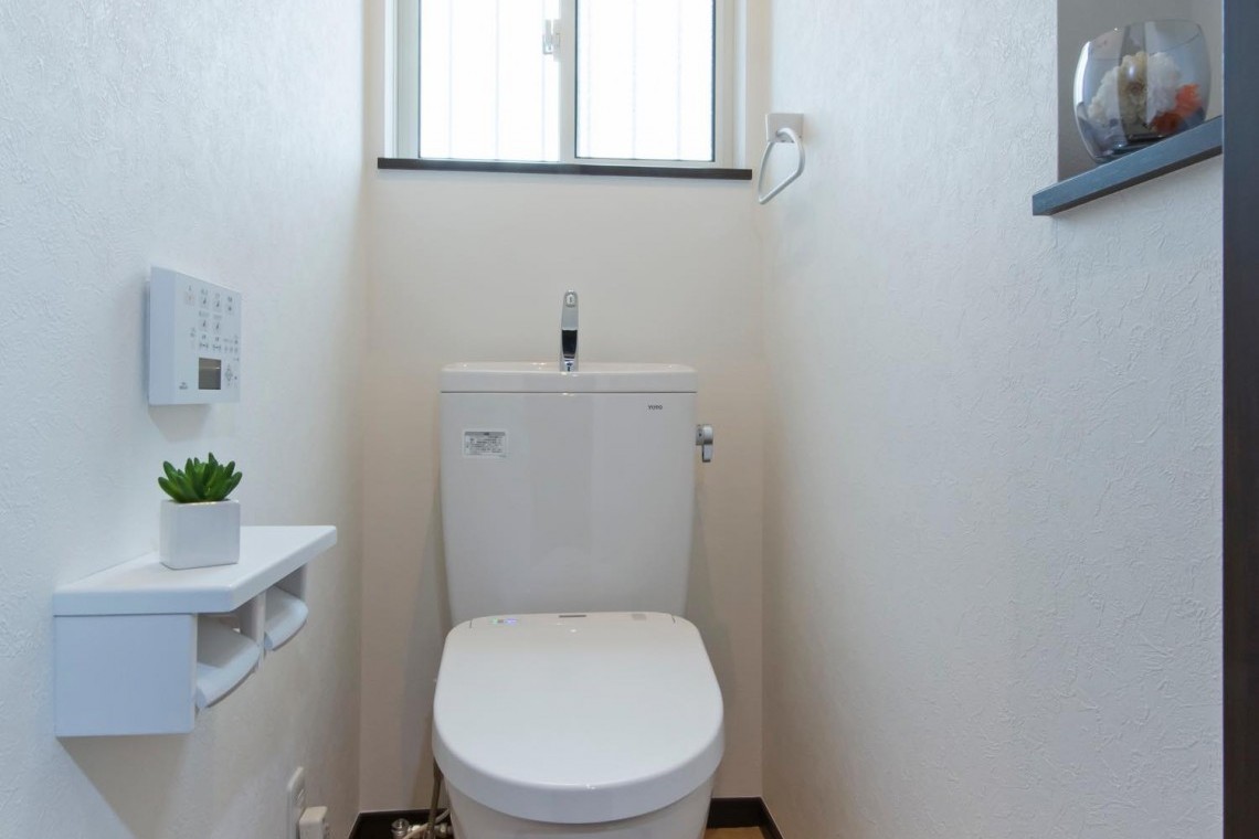 年間の節水効果が期待できるプランのトイレ。